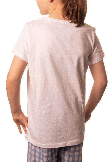 D-xel Aliz T-shirt - Hvid m. Light Blue 
